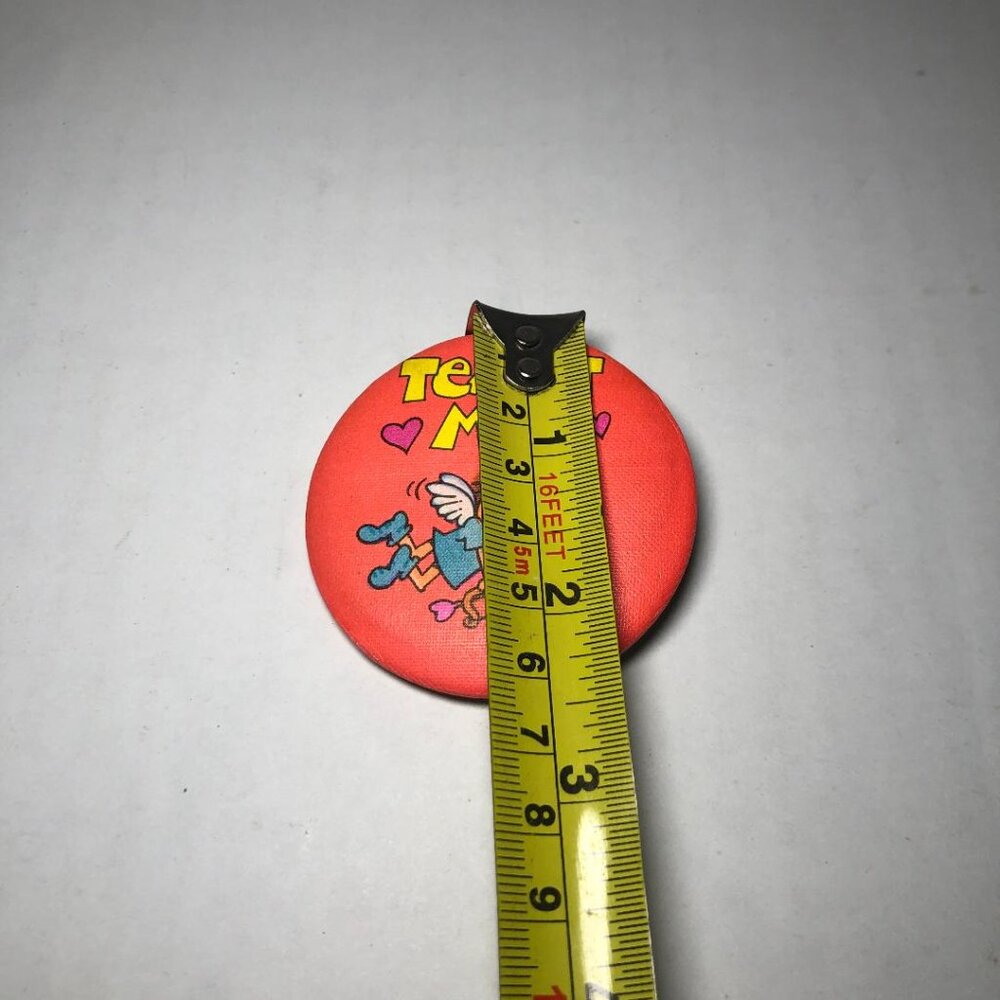 Vintage Hallmark Tempt Me Button Pin Valentines Day Cupid Hearts 1981 80's - Picture 4 of 4
